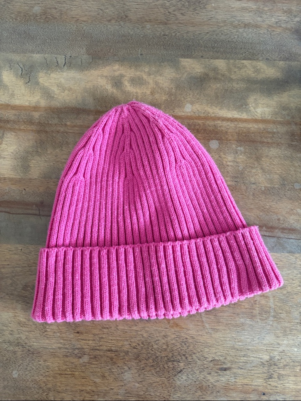 Pink Knit Beanie Hat